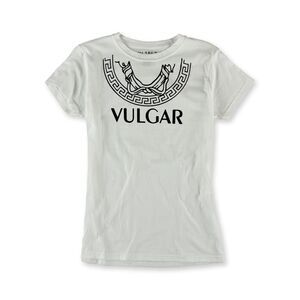 HLZBLZ Womens The Vulgar Tee Graphic T-Shirt, White, NWT